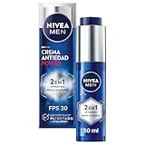 NIVEA MEN POWER 2-in-1 Anti-Falten- und Anti-Falten-Feuchtigkeitscreme (1 x 30 ml), Anti-Aging Gesichtscreme mit FP30 Schutz, Sonnencreme mit Luminous 630 und Hyaluronsäure