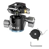 SIRUI KS-10 Kugelkopf Low Profile für Stativ, 29 mm 360° Panorama Aluminium Stativkopf für Kamera, Camcorder, Kugelkopf für Stativ, Einbeinstativ, Maximale Belastbarkeit 15 kg