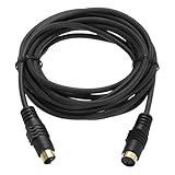 QUARKZMAN S Video Kabel 3 m, Mini DIN 4 Pin S-Video Kabel Stecker auf Buchse Vergoldeter Anschluss Übertragung für TV-Empfänger Monitor S-VHS VCR DVD