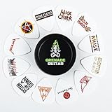 Grenade Guitar Gitarrenplektren Geschenkdose & Gitarrenplektren Etui 12 Stück Gitarrenplektren für Akustikgitarre - Gitarrenzubehör X dicke, dicke, m & dünne Gitarrenplektren Set E-Gitarre Plektrum