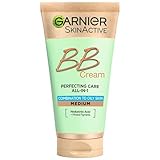 Garnier SkinActive BB Cream – All-in-1 Tagespflege mit Hyaluronsäure und Aloe Vera, für Misch- und ölige Haut, LSF 25, Mittel, 50 ml