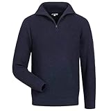 Feldtmann Unisex Troyer Pullover Hummel - Original Hamburger Troyer mit 50% Wolle in Marine Größe S