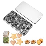 Plätzchen Ausstecher, 30 Stück Plätzchen Ausstecher Mini, Ausstechformen Set Kleine Keksausstecher aus Edelstahl Geometrische Keksformen für Zuckerkuchen und Kekse(Silbrig)