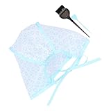 LIFKOME 4 Stück Strähnchenhaube mit Löchern Inkl Pinsel Wiederverwendbar Stabile Haarkappe zum Färben und Highlighten Geeignet für Kurze Lange und Dicke Haare Einfache Anwendung für Salon