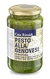 Casa Rinaldi - Pesto Sauce mit Basilikum in Olivenöl, Intensiver Geschmack von Basilikum, Ideal Zum Anmachen von Nudelgerichten und Kartoffelklößchen, 500g Glas