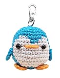 Süßer gehäkelter Pinguin 'Penny', Schlüsselanhänger, Taschenanhänger Amigurumi, Öko, Meer, gehäkeltes Tier, Natur, maritim, Glücksbringer