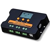 ECO-WORTHY aufgerüstet 30A Solar Laderegler 12V/24V, Solar Ladegerät Controller PWM kann Batterieparameter Individuell Anpassen mit 5V Dual USB Port und LCD Anzeige für FLD, LFP, SLD, GEL Batterien