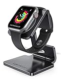 Lamicall Ladestation für Apple Watch, Charging Dock Station - Halterung Ständer für Apple Watch Series 10, 9, 8, SE, Ultra 2, iWatch Series 7/6/5/4/3/2/1, 44mm / 42mm / 40mm / 38mm - Schwarz