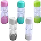 JEYORZY 5 PCS Kontaktlinsenbehälter-Reiseset für Harte Linsen, Mini Reise Hard Lens Case mit Schutzbox, Tragbarer Linsenbehälter mit Reinigungsbehälter für Zuhause und Unterwegs, Kompakte Aufbewahrung