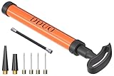 DDUO Tragbare Ballpumpe, Luftpumpe mit Nadel, Düse, Verlängerungsschlauch für Basketbälle, Fußball, Volleyball, Rugby, Fast Air Inflator (Orange Pro)