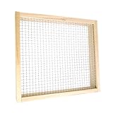 Bodensieb für die Gartenarbeit – Robustes Netzsieb, verstärkter Holzrahmen, leichtes tragbares Design, ergonomischer Griff, Verbesserung der Partikeltrennung | Bepflanzung bzw