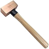 WEDO Kupferhammer,Schlosser-Hammer mit Holzgriff,500g Kupfer Fäustel,Länge 300mm,Trockenbauhammer,Stemmhammer,Abbruchhammer,Robuster Stiel,langlebig,Korrosionsschutz Vorschlaghammer