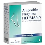 Amorolfin Nagelkur HEUMANN 5% wirkstoffhaltiger Nagellack zur Nagelpilz-Behandlung - Effektive Hilfe bei Pilzinfektionen durch breites Wirkungsspektrum, 3 ml