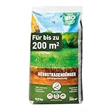 Plantura Bio-Herbstrasendünger, 3 Monate Langzeitwirkung, Kaliumdünger für maximale Winterhärte, Streuwagen geeignet, 10,5 kg für 200 m²