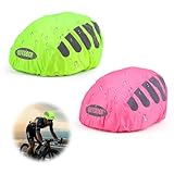 DUTIFUL 2 Stück Fahrradhelm Regenschutz Wasserdichter Helmüberzug Fahrrad Regenschutz Reflektierende Helm Regenschutz Fahrrad Regenschutz Fahrradhelm für Alle Helm Überzug Helm Cover