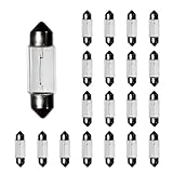 Lanuovx 20x C5W 36mm Soffitten Glühbirnen 12V 5W SV8.5 Halogen Lampen für Kennzeichenbeleuchtung Innenraum und Leselampe Auto Großpackung