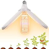 150W LED Pflanzenlampe,E27 414 LEDs Vollspektrum Pflanzenlicht, Achstumslampe ähnlich dem Sonnenlichts für Zimmerpflanzen,Gewächshaus,Hydroponische Pflanzen und Gemüse,Sämling Gemüse, Blumen