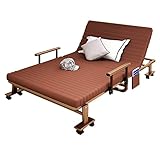 AAGAZA 6-Gang-Rückenlehnenverstellung Erwachsene, zusammenklappbare Liege, tragbares zusammenklappbares Camping-Zustellbett, Liegestuhl, Schlafbett, perfekt for Camping, Pool, Strand, Terrasse / 669