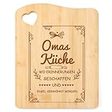 Tulolvae Oma Geschenk, Bambus Schneidebrett Geschenke für Beste Oma zum Geburtstag Muttertag Weihnachten Ostern, Oma Geburtstagsgeschenk Von Enkel 21.5 * 27.5CM