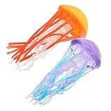 PartyKindom 2 Stück Mini Simulation Quallen Modell für Realistische Wasserlebewesen Dekoration für Themenpartys und Aquarium Deko