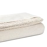 TOUROCMONT Maltuch Leinen Leinwand auf Rolle,160cm x 5m, 194gr/m² Rohgewebe – Ungrundiert, Leinen Gewebe