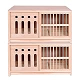 Großer Taubenkäfig, Vogelkäfig Aus Massivholz Mit Schiebetür, Taubennistkasten Für Draußen Mit Lichtundurchlässiger Tür, Herausnehmbares Tablett(31.5IN*2)