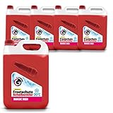 Scheibenfrostschutz mit Magic Red Duft | Schlierenfreier und effektiver Scheibenreiniger für den Winter | Gebrauchsfertige frostschutzmittel scheibenwaschanlage | 4x5L = 20L