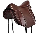 A&M Reitsport Wanderreit Sattel 1126 aus Leder, Braun, wechselbares Kopfeisen, Größe:17.5 Zoll