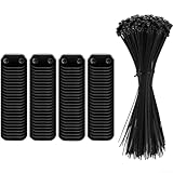 Filteilect Sichtschutz-Installationsset, robuste PVC-Befestigungsclips mit Haltestreifen für den Außenbereich, Zaun, Garten, Schatten, kompatibel mit Schilfrohrmatten und Bildschirmen (100 Stück)