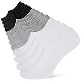 YOJOOM Sneaker Socken Herren 39-42 43-46, Füßlinge Sneakersocken mit Rutschfest Silikon Laufsocken Kurze Socken Herren Unsichtbar (39-42, Gemischte)