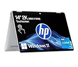 HP OmniBook 5 Flip 14-fp0254ng 2 in 1 Convertible Laptop, 14 Zoll 2K-Touchscreen (1920 x 1200), Intel Core i5-1334U, 16 GB RAM, 512 GB SSD, QWERTZ, Windows 11 Home, Silber