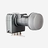 Fuba DEK 407 Quattro LNB für Multischalter - Universal LNB mit LTE-Filter für den Multischalteranschluss - HDTV- und UHD-(4K/8K) tauglich, optimierte Mobilfunkabschirmung - mit Wetterschutzgehäuse