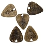 ibasenice 5st Plektrum Gitarrenplektren Für E-gitarre Professionelle Ukulele-plektren Akustische Gitarrenparts Akustische Gitarre Versorgung Gitarrenzubehör Dark Brown Zinklegierung