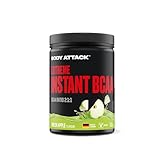 Body Attack INSTANT BCAA Green Apple, 500g - Made in Germany - Gut lösliches, veganes BCAA Pulver im Verhältnis 2:1:1 - Zuckerfreie Aminosäuren für Muskelaufbau Training - Mit L-Leucin