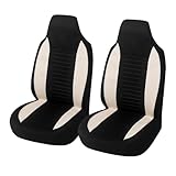 Adunsiaoto 9 Stücke Universell Einsetzbarer Sitzbezug, Autositzbezüge In Premium Design, Ideale Passform & Perfekter Schutz Für Alle Autositze, Auto-Sitzauflage, Auto Sitzbezug Sets(Beige)