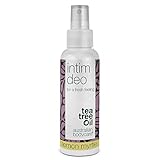 Intim Deo Geruchsblock | Teebaumöl + Lemon Myrtle | 100% vegan Intim Deo gegen unangenehmer Geruch und Irritation im Intimbereich, 100 ml