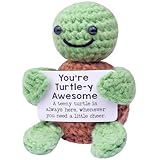 Mwmoeen Lustige Positive Schildkröte Geschenke, Hand Gestrickt Critters, Inspirierende Geschenke Für Familie Und Freunde Und Geburtstagsgeschenke, Emotionale Motivierende Schildkröte Dekorationen
