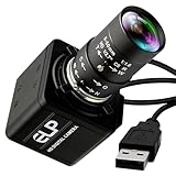 ELP USB Kamera 16 Megapixel hochauflösende 5K USB Webcam mit CS-Mount 5–50 mm manuelles Varifokus-Objektiv Nahaufnahme OpenCV Kamera kostenloser Treiber für Windows Linux Laptop Jetson Nano