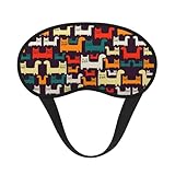 Schlafmaske mit Katzenmotiv, lichtblockierend, weich und bequem, für Damen und Herren, zum Schlafen, Reisen, Nachtschicht