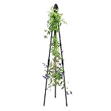 GTFYUDGH 80cm Metall Gartenspalier, Rankhilfe Obelisk Rost, Gartenspalier Kletterpflanzen, Rankturm Rankgitter, Freistehende Ranksäule, Rankgitter, Pflanzenstütze, Kletterhilfe Für Pflanzen