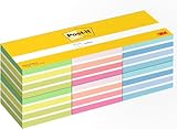 Post-it Notes Würfel, Packung mit 6 Blöcken, 450 Blatt pro Block, 76 mm x 76 mm, Grün, Blau, Orange, Pink - 100% PEFC - Selbstklebende Notizzettel für Notizen