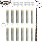 Magic Floating Candles - Zauberstäbe Flammenlose Schwimmkerzen - Zauberstab Fernbedienung Halloween Fensterkerzen Dekorative Beleuchtung für Halloween