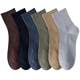 MAGIARTE Herren Mini-Crew Baumwolle Sportsocken Mehrfarbig Running Quarter Socken für Herren 6Paar(Color 06#L) DE