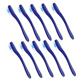 OUNONA 10 Stück Mini Zahnbürsten mit Kurzem Griff für Haftanstalten Tragbare Wiederverwendbare Zahnbürsten für Einsatz Kliniken und Reisen Ergonomisches Design Sicher und Langlebig