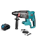 Akku Bohrhammer Kompatibel für Makita18v Akku, 1 Joule Abbruchhammer mit 4 Funktionen, max. Bohren 27 mm, 4800 BPM, SDS, Rutschfester Griff (1*Batterie)