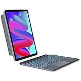 Inateck Tastatur Hülle für iPad Air 11 Zoll M3/M2 (2025/2024), Air 5/4 10.9 Zoll,iPad Pro 11 Zoll 4/3/2/1,QWERTZ, Hoch-/Querformat Ständer,Abnehmbare Touchpad mit 7-Farbiger Beleuchtung,KB04111