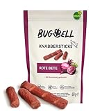 BugBell Softer Hundeleckerli mit Roter Bete 60g, Hundesnack, Dog Treats, Hypoallergen, Vegan, Ohne Zucker, mit Hochwertigen Rohstoffen