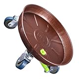 TOBBOMEY Robuster Metall Blumentopfständer mit Drehbare Mobiler Pflanzenroller für Schwere Blumentöpfe für Innen und Außenbereich Umstellen und Dekorieren