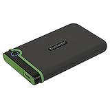 Transcend 2TB StoreJet 25M3 USB 3.1 tragbare Festplatte robust, stoßfest, kompakt und leicht mit blitzschnellen Geschwindigkeiten und Ein-Knopf-Backup-Funktion Eisengrau - TS2TSJ25M3