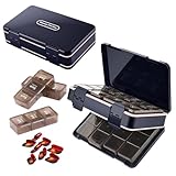 SIDISMAIL Premium doppelseitige Pillendose 7 Tage für Morgens, Mittags, Abends- Medikamentenbox mit 3 Extra-Fächern für Bedarfsmedikation-Pillenbox-Tablettenbox-Medikamentendose.